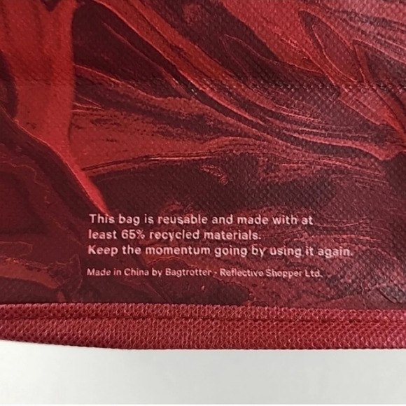 Lululemon Olympic Canada Limited  Edition Reusable Carryall Tote Burgundy C A N - Picture 4 of 6